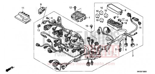 FAISCEAU DES FILS (CBR1000RR/S) CBR1000SF de 2015